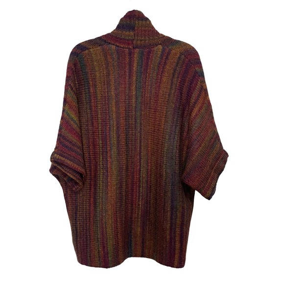 Per se by Carlisle Women’s Merino Wool Blend Multicolor Open Front Cardigan XS - Picture 2 of 8